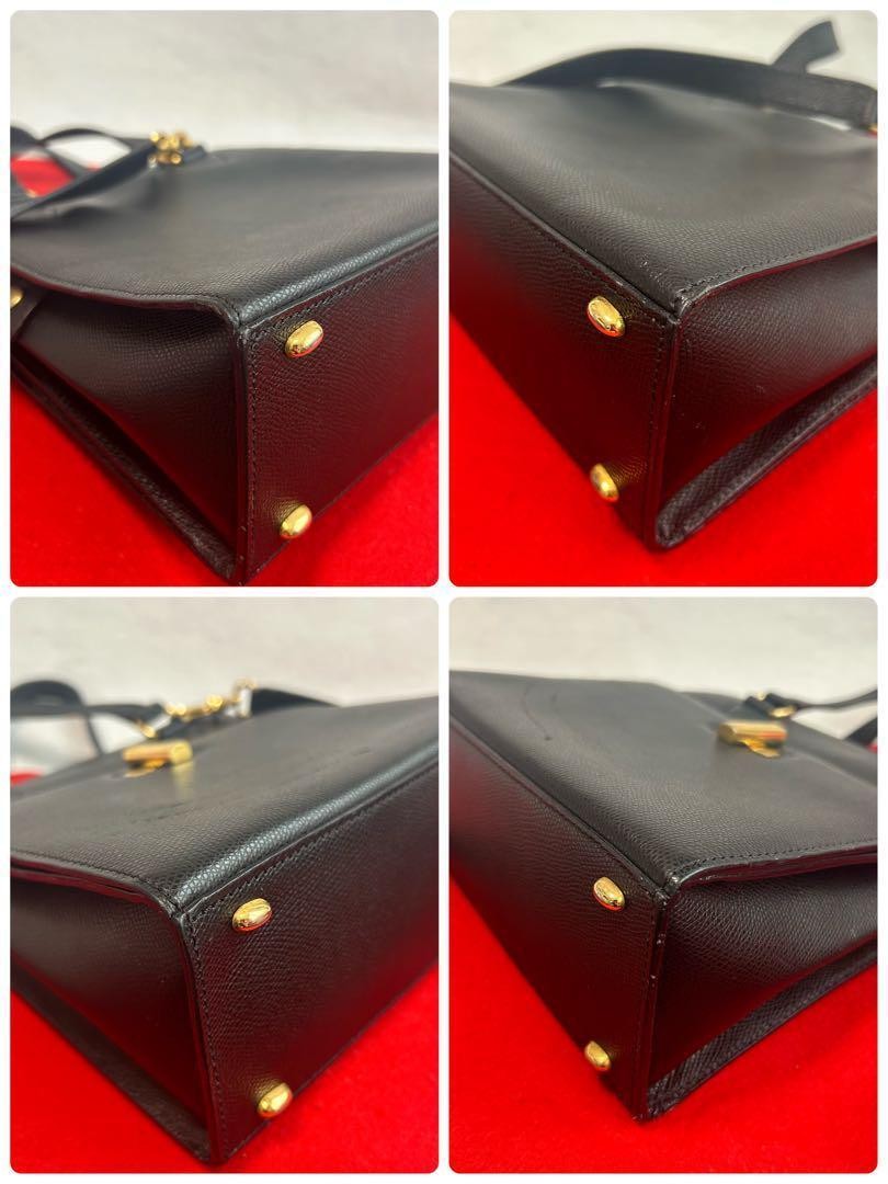 CELINE Hand Bag Tote Purse 2way Black Authentic