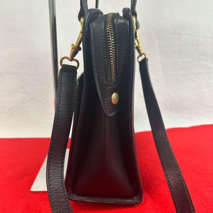 CELINE Hand Bag Tote Purse 2way Black Authentic