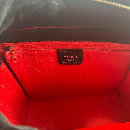 CELINE Hand Bag Tote Purse 2way Black Authentic