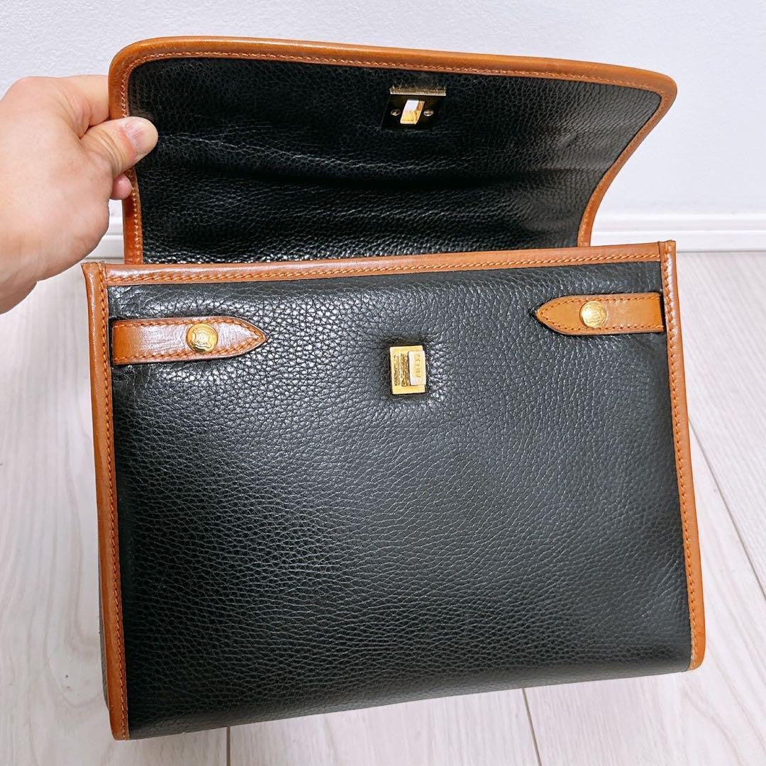CELINE Hand Bag Tote Purse Leather Authentic