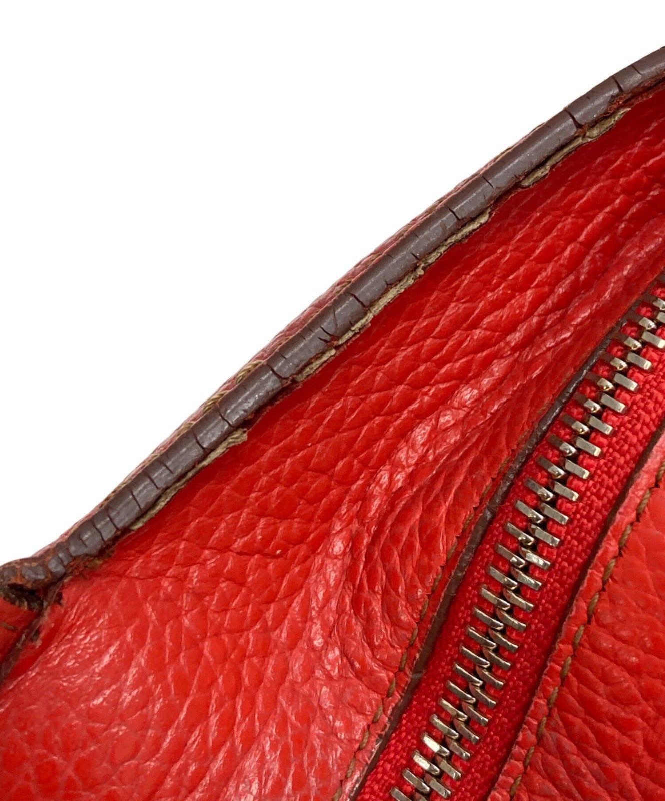 Salvatore Ferragamo Hand Bag Tote Purse Gancini Canvas Leather Red Authentic