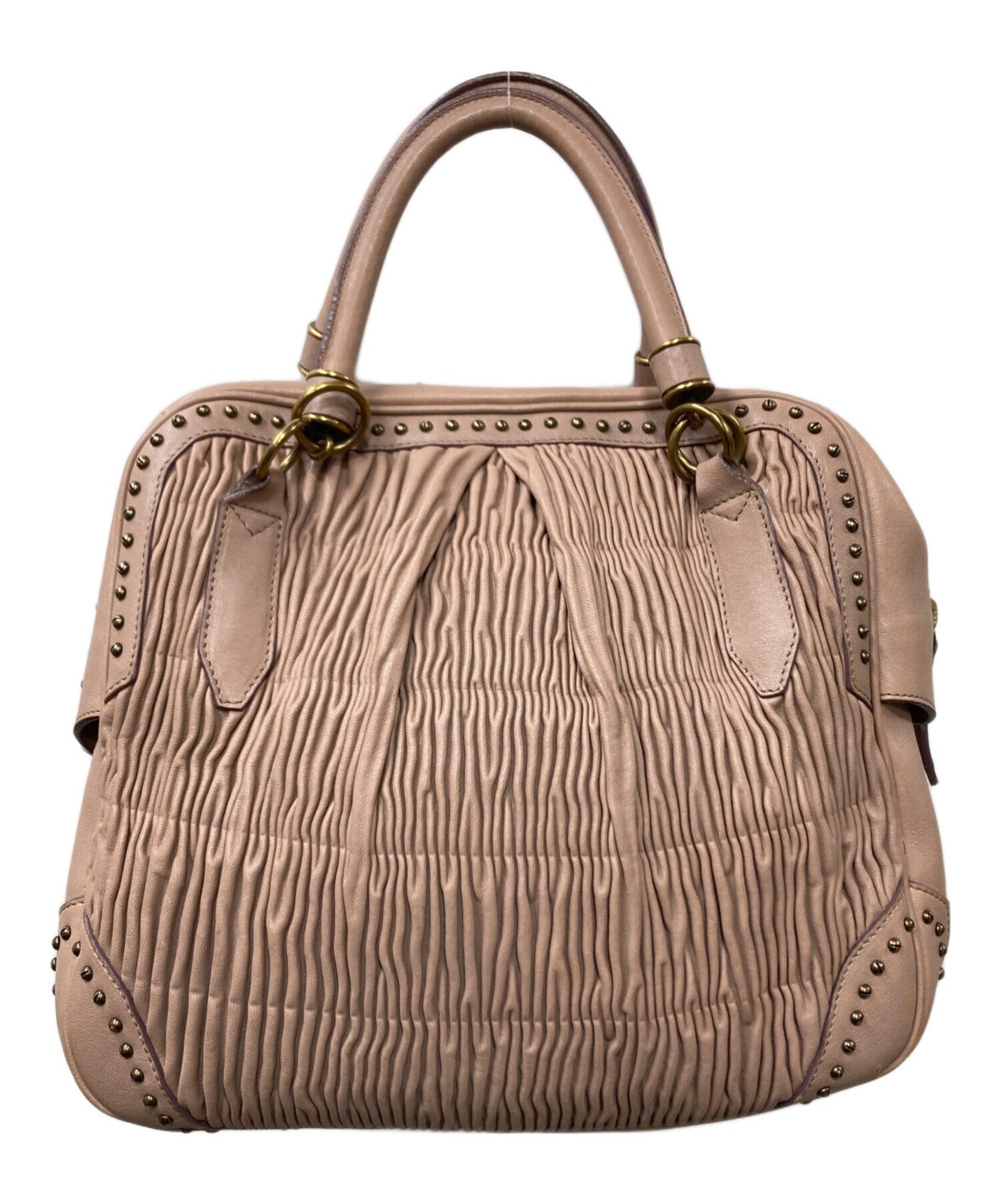 BURBERRY Hand Bag Tote Purse Pink Authentic