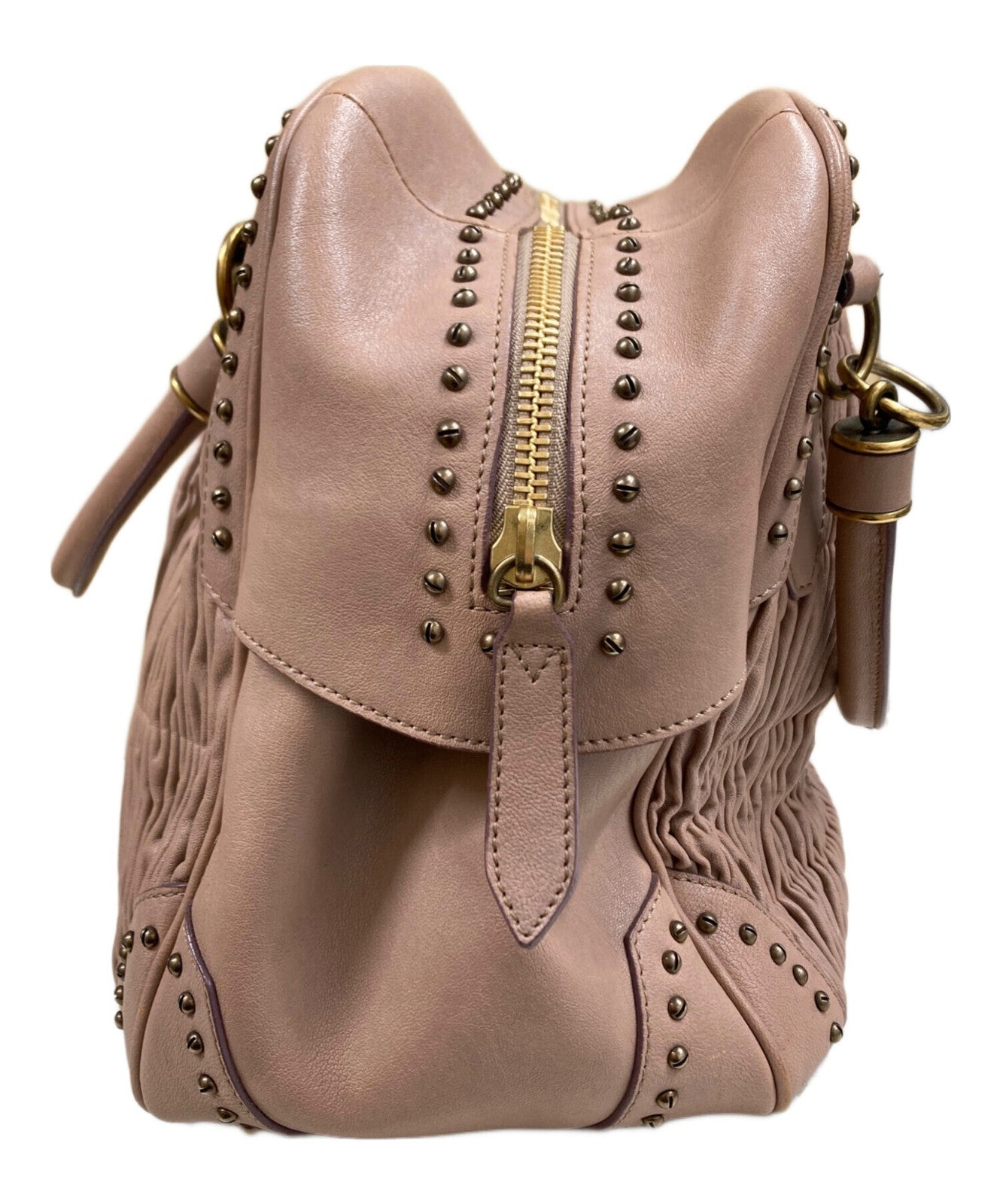 BURBERRY Hand Bag Tote Purse Pink Authentic