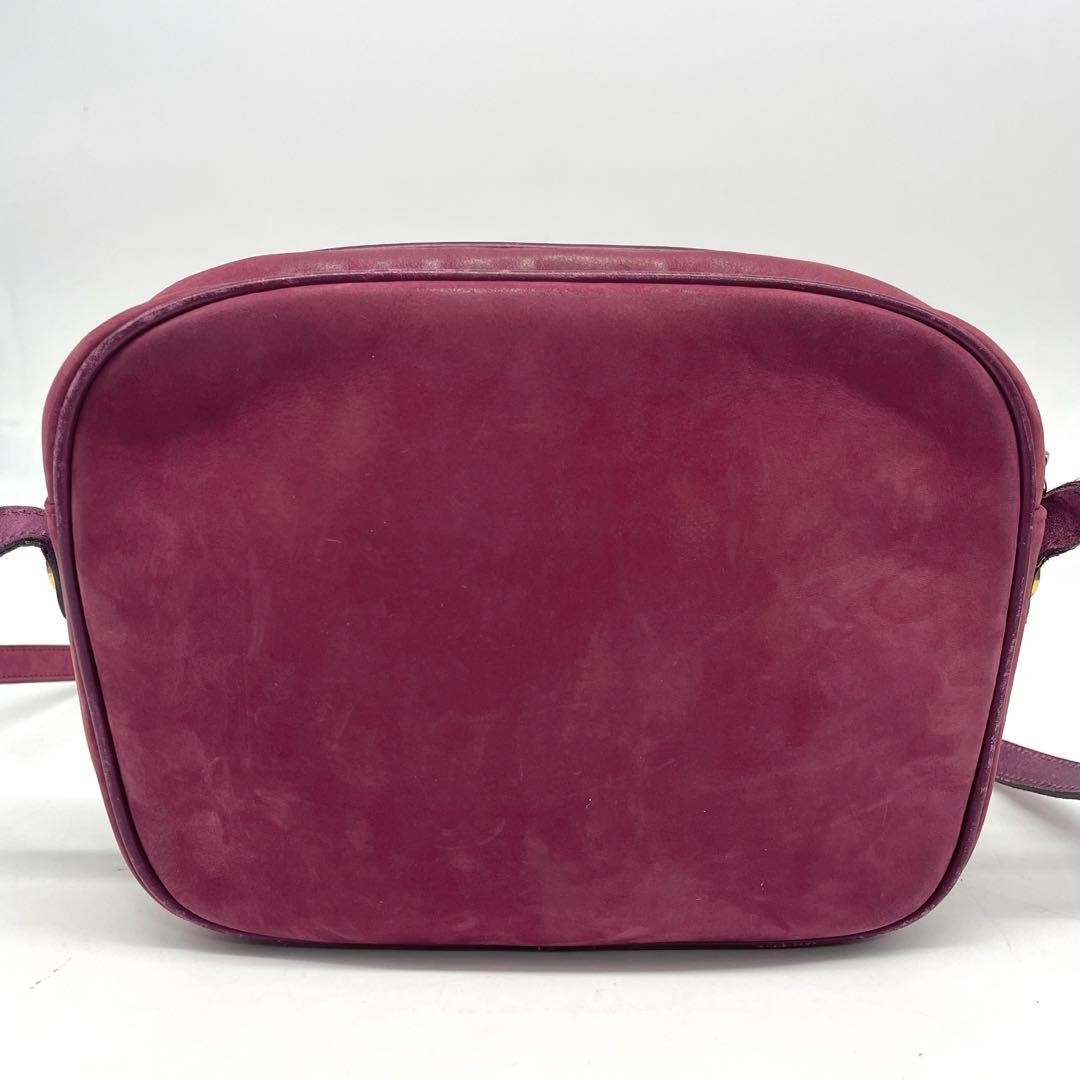Salvatore Ferragamo Shoulder Bag Purse Vara Suede Leather Bordeaux Authentic