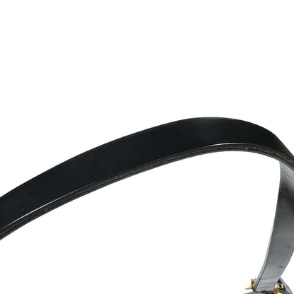 Salvatore Ferragamo Accessory Pouch Shoulder Bag Purse Gancini PVC Leather Black