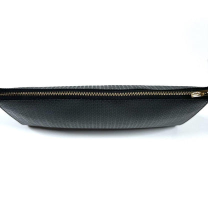 Salvatore Ferragamo Accessory Pouch Shoulder Bag Purse Gancini PVC Leather Black