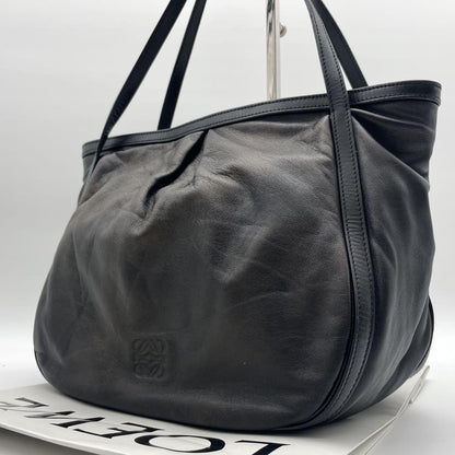 LOEWE Hand Bag Tote Purse Anagram Leather Authentic
