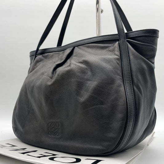 LOEWE Hand Bag Tote Purse Anagram Leather Authentic