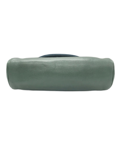 LOEWE Clutch Bag Second Bag Logo Green Blue Authentic