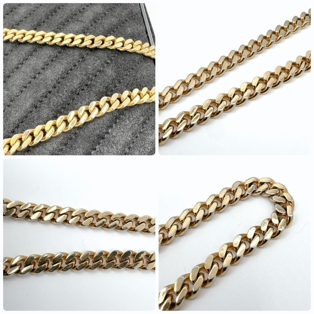 CELINE Shoulder Bag Purse Macadam Chain Black Authentic
