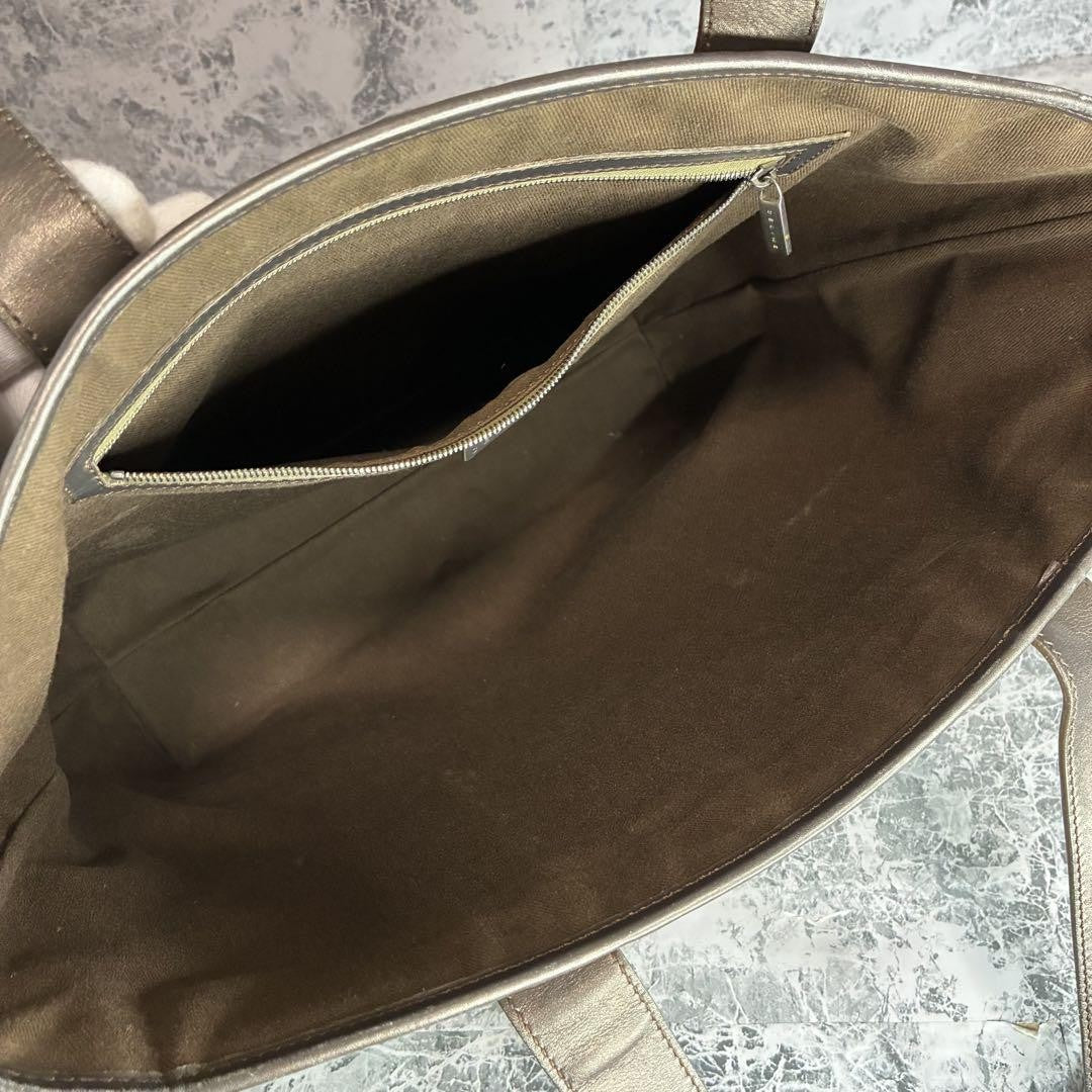 CELINE Hand Bag Tote Purse C Macadam Suede Authentic