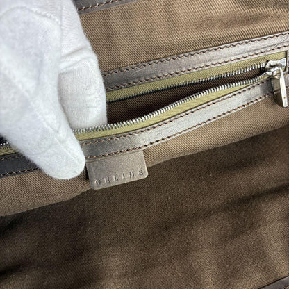 CELINE Hand Bag Tote Purse C Macadam Suede Authentic