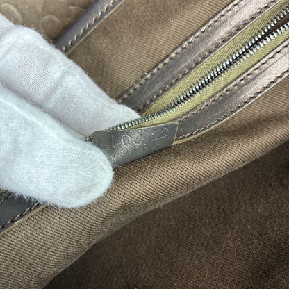 CELINE Hand Bag Tote Purse C Macadam Suede Authentic