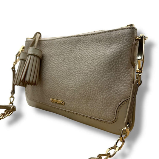 BURBERRY Shoulder Bag Purse Nova Check Leather Beige Authentic