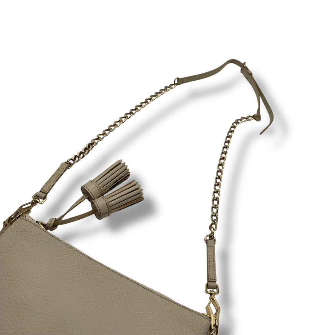 BURBERRY Shoulder Bag Purse Nova Check Leather Beige Authentic