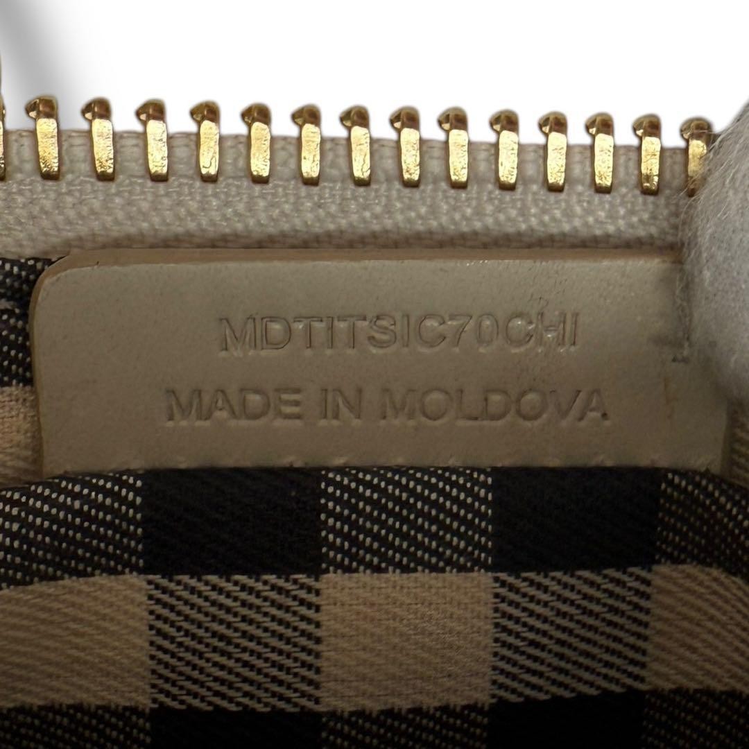 BURBERRY Shoulder Bag Purse Nova Check Leather Beige Authentic