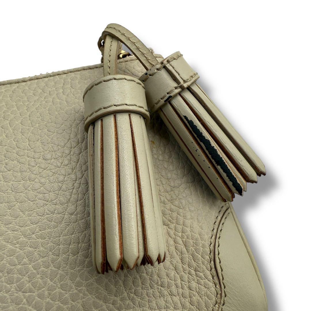 BURBERRY Shoulder Bag Purse Nova Check Leather Beige Authentic