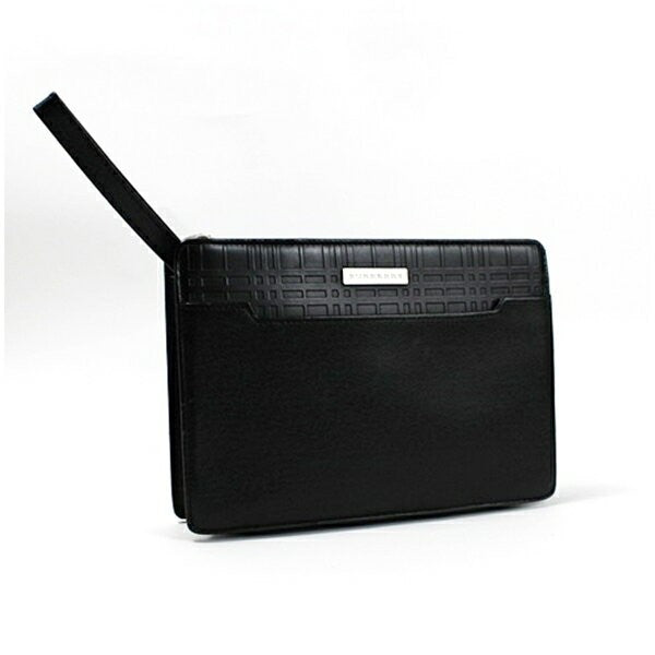 BURBERRY Second bag Business bag Leather Black Authentic