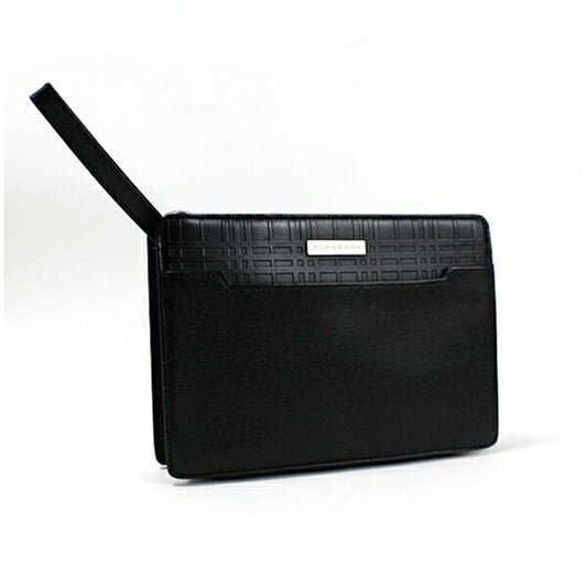BURBERRY Second bag Business bag Leather Black Authentic