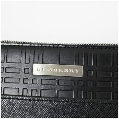 BURBERRY Second bag Business bag Leather Black Authentic