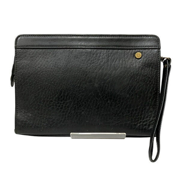 BURBERRY Second Bag Nova Check Leather Black Authentic