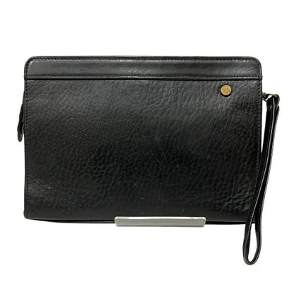 BURBERRY Second Bag Nova Check Leather Black Authentic