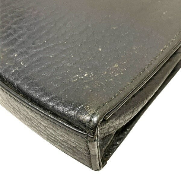 BURBERRY Second Bag Nova Check Leather Black Authentic