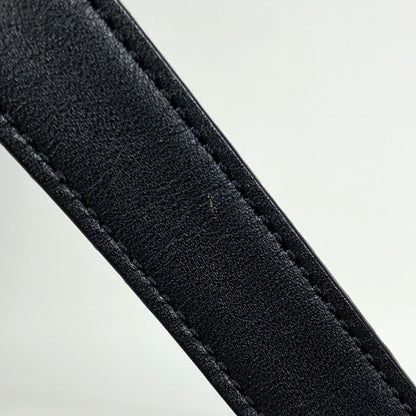BURBERRY Shoulder Bag Purse Logo Suede Leather Black Authentic
