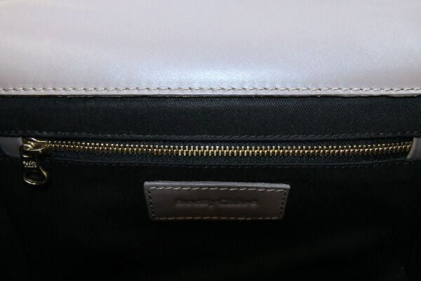 See By Chloe Shoulder Bag Purse Leather Dark Greige Authentic