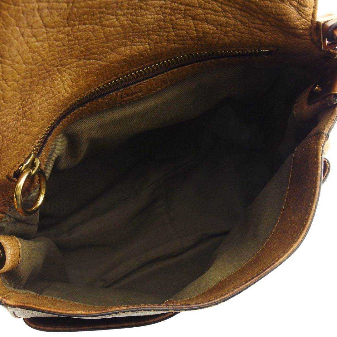 Chloe Shoulder Bag Purse Beige Brown Authentic