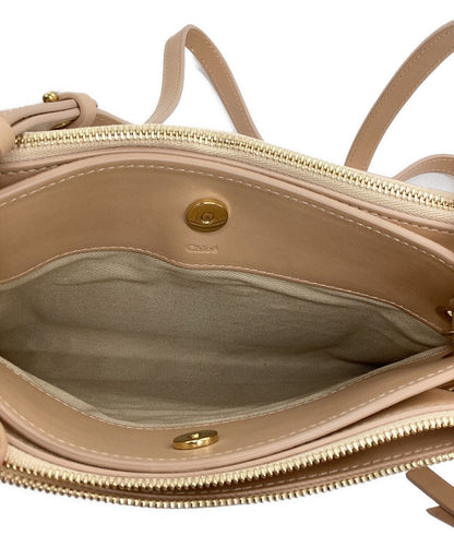 Chloe Body Bag Waist Pouch Ladies Roy Trio Pink Beige Authentic