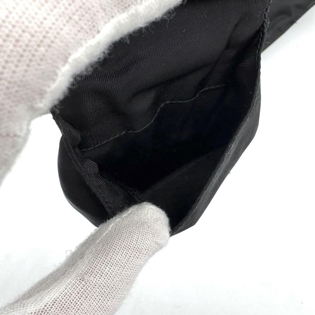 PRADA Body Bag Waist Pouch Logo Nylon Black Authentic