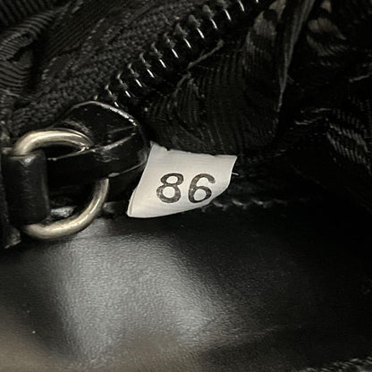 PRADA Hand Shoulder Bag Tote Purse Patent Leather Nylon Black Authentic