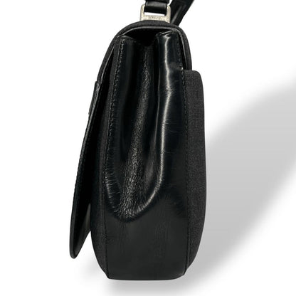 PRADA Hand Shoulder Bag Tote Purse Patent Leather Nylon Black Authentic