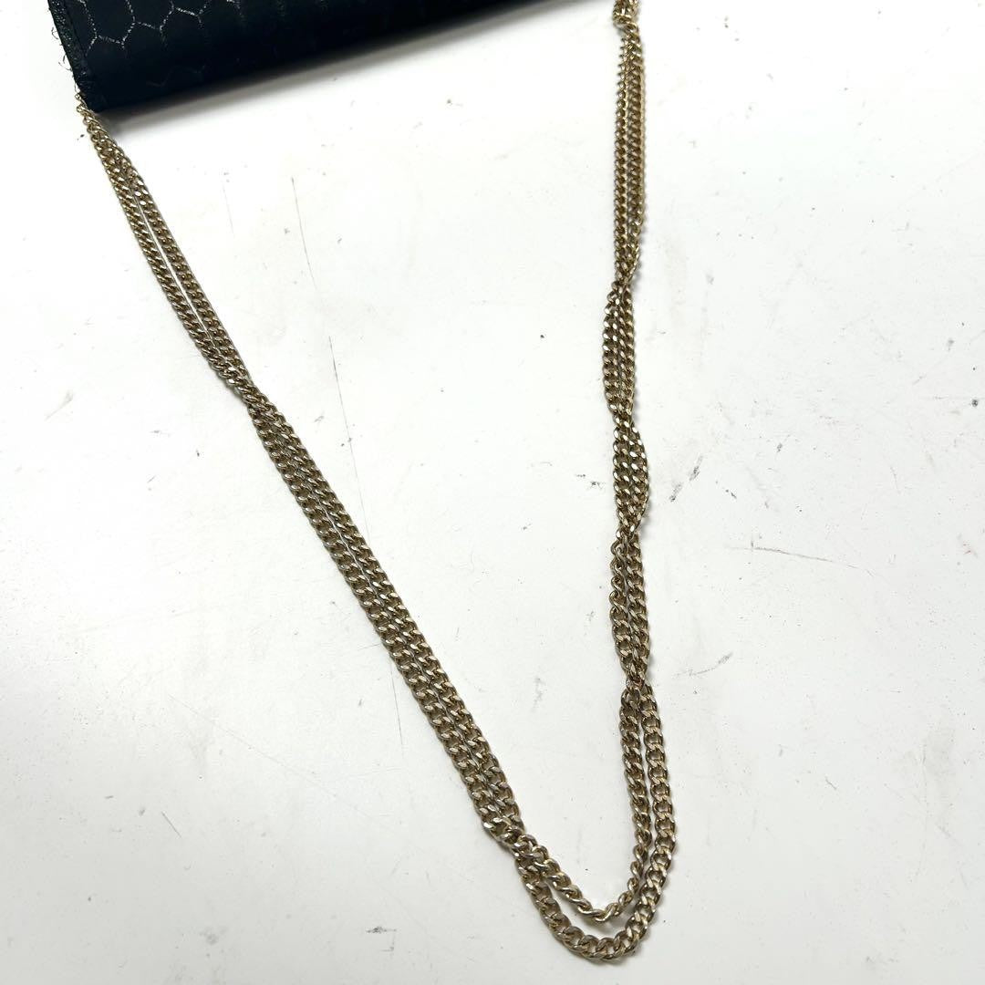 Christian Dior Shoulder Bag Purse Honeycomb Chain Canvas Black Authentic