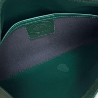 Longchamp Shoulder Bag Purse 2way Leather Green Authentic