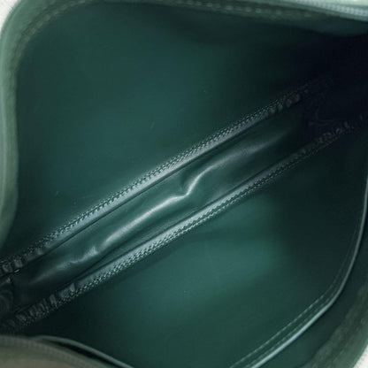 Longchamp Shoulder Bag Purse 2way Leather Green Authentic