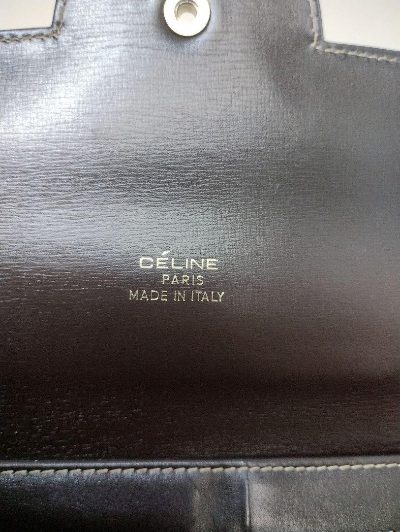 CELINE Shoulder Bag Purse C Macadam Horse carriage Canvas Authentic