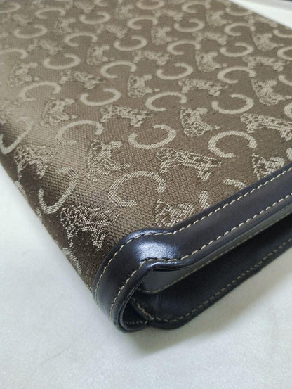 CELINE Shoulder Bag Purse C Macadam Horse carriage Canvas Authentic