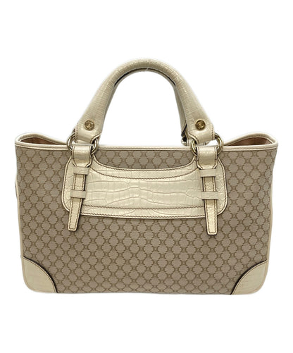 CELINE Hand Bag Tote Purse Macadam Boogie Beige Authentic