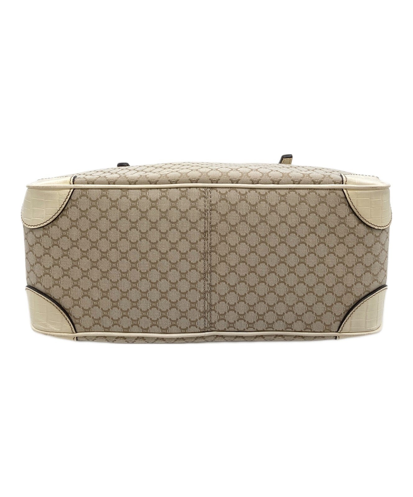 CELINE Hand Bag Tote Purse Macadam Boogie Beige Authentic