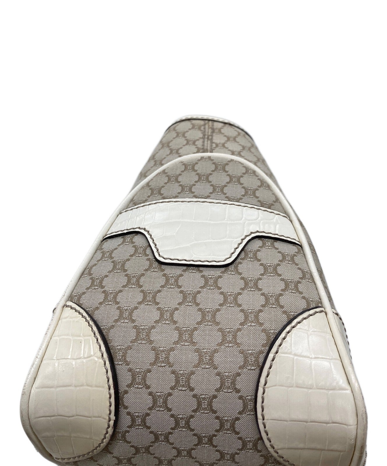 CELINE Hand Bag Tote Purse Macadam Boogie Beige Authentic