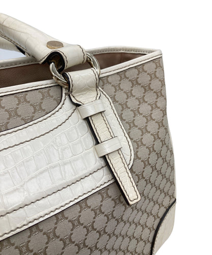 CELINE Hand Bag Tote Purse Macadam Boogie Beige Authentic