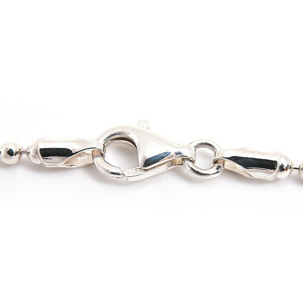 GUCCI Bracelet Bangle Logo Ball Chain Silver 925 Unisex Accessory Authentic