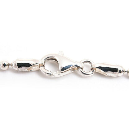 GUCCI Bracelet Bangle Logo Ball Chain Silver 925 Unisex Accessory Authentic