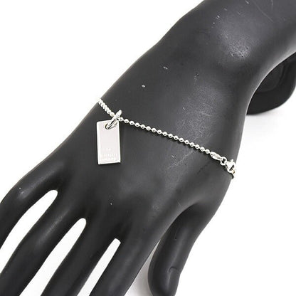 GUCCI Bracelet Bangle Logo Ball Chain Silver 925 Unisex Accessory Authentic