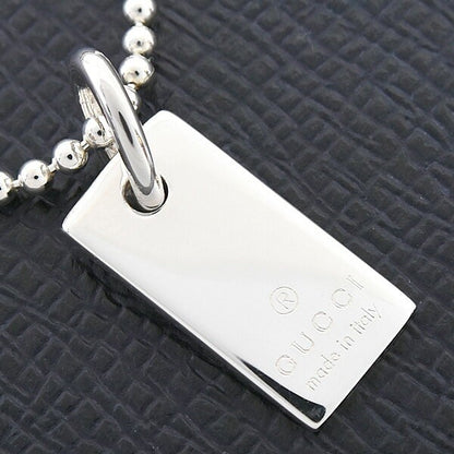 GUCCI Bracelet Bangle Logo Ball Chain Silver 925 Unisex Accessory Authentic