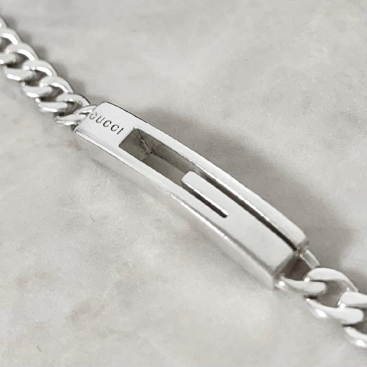 GUCCI Bracelet Bangle Cutout G Silver AG925 Women Accessory Authentic