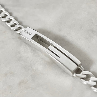 GUCCI Bracelet Bangle Cutout G Silver AG925 Women Accessory Authentic