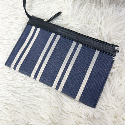 BALENCIAGA Hand Bag Tote Purse Canvas Leather Navy Authentic